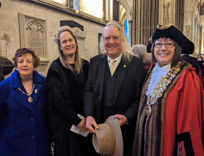 Mayor, Mayor Consort and Town Clerk attend the Wiltshire Rule of Law Service &amp; Choral Evensong